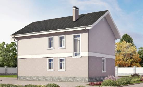 170-008-П Проект двухэтажного дома, уютный домик из газосиликатных блоков Геленджик | Проекты домов от House Expert