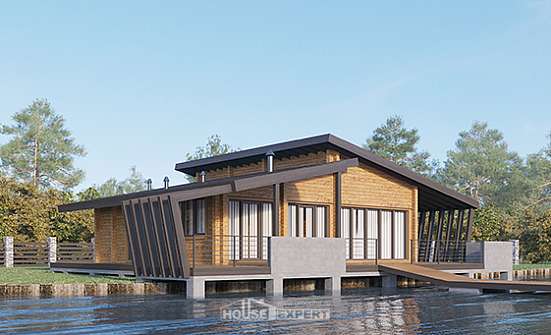100-007-П Проект бани из дерева Геленджик | Проекты домов от House Expert