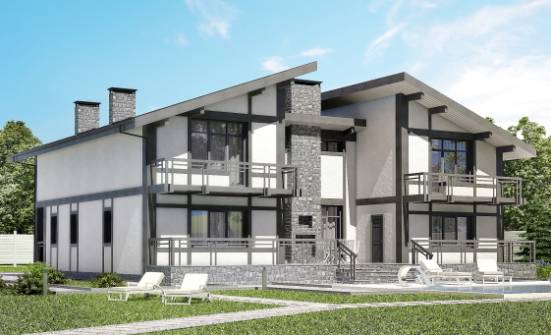 280-002-П Проект двухэтажного дома мансардный этаж, небольшой дом из кирпича Геленджик | Проекты домов от House Expert