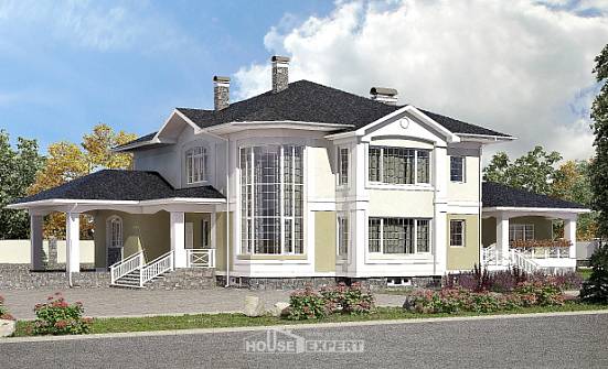 620-001-Л Проект трехэтажного дома, гараж, классический домик из керамзитобетонных блоков Геленджик | Проекты домов от House Expert