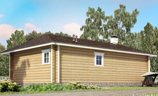 095-001-Л Проект одноэтажного дома, простой дом из бревен Геленджик | Проекты домов от House Expert