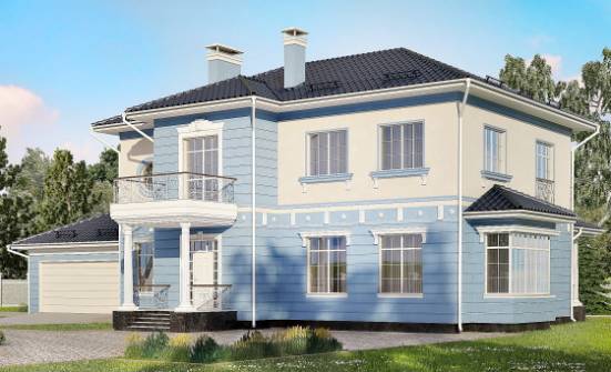285-003-Л Проект двухэтажного дома и гаражом, огромный коттедж из кирпича Геленджик | Проекты домов от House Expert