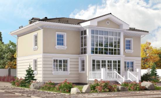 210-005-Л Проект двухэтажного дома, просторный дом из бризолита Геленджик | Проекты домов от House Expert