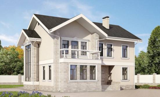 170-008-Л Проект двухэтажного дома, компактный дом из арболита Геленджик | Проекты домов от House Expert
