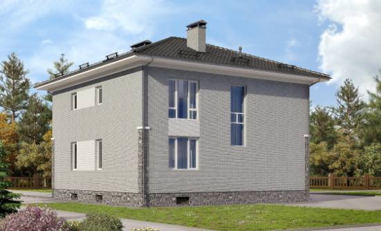 275-004-П Проект трехэтажного дома и гаражом, большой домик из кирпича Геленджик | Проекты домов от House Expert