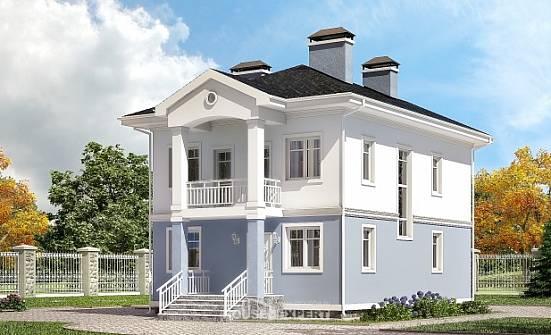 120-001-П Проект двухэтажного дома, классический дом из теплоблока Геленджик | Проекты домов от House Expert