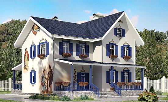 180-003-П Проект двухэтажного дома, уютный загородный дом из кирпича Геленджик | Проекты домов от House Expert