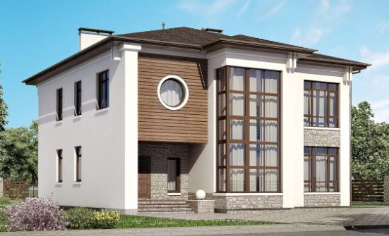 300-005-П Проект двухэтажного дома, красивый коттедж из кирпича Геленджик | Проекты домов от House Expert