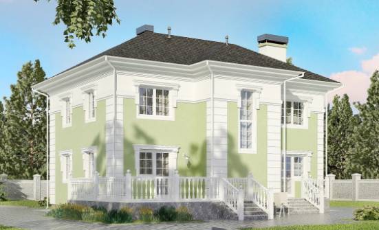 155-005-П Проект двухэтажного дома, компактный загородный дом из арболита Геленджик | Проекты домов от House Expert