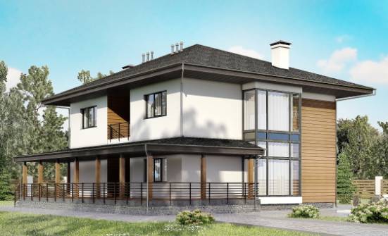 245-001-П Проект двухэтажного дома, уютный коттедж из газобетона Геленджик | Проекты домов от House Expert