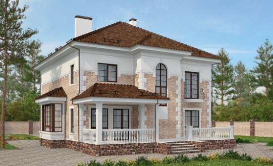220-008-П Проект двухэтажного дома, классический дом из кирпича Геленджик | Проекты домов от House Expert