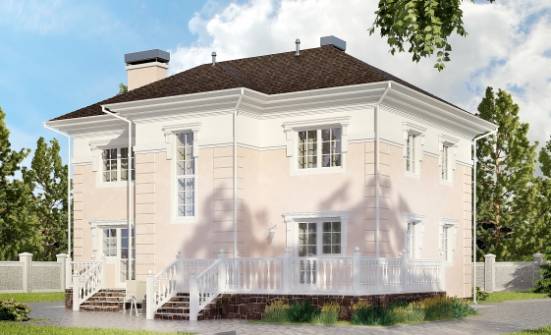 155-005-Л Проект двухэтажного дома, красивый домик из газобетона Геленджик | Проекты домов от House Expert