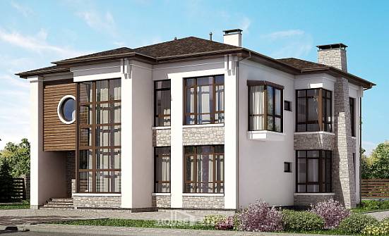300-005-П Проект двухэтажного дома, красивый коттедж из кирпича Геленджик | Проекты домов от House Expert