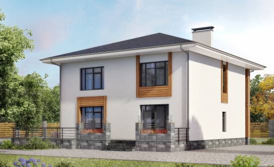 180-015-П Проект двухэтажного дома, экономичный загородный дом из поризованных блоков Геленджик | Проекты домов от House Expert