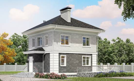 090-003-П Проект двухэтажного дома, бюджетный домик из пеноблока Геленджик | Проекты домов от House Expert