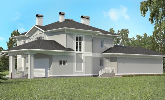 360-001-П Проект двухэтажного дома и гаражом, классический домик из кирпича Геленджик | Проекты домов от House Expert