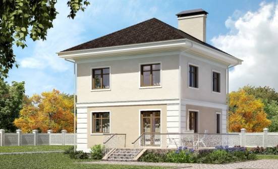 090-003-Л Проект двухэтажного дома, доступный загородный дом из бризолита Геленджик | Проекты домов от House Expert