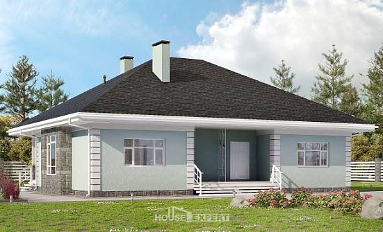 135-003-Л Проект одноэтажного дома, простой домик из газосиликатных блоков Геленджик | Проекты домов от House Expert