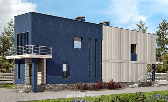 100-003-П Проект двухэтажного дома, бюджетный домик из газосиликатных блоков Геленджик | Проекты домов от House Expert