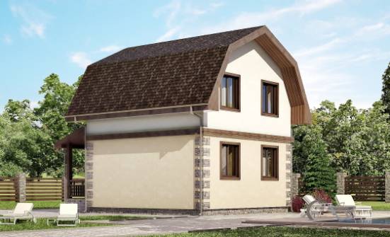 070-004-П Проект двухэтажного дома с мансардным этажом, маленький домик из теплоблока Геленджик | Проекты домов от House Expert