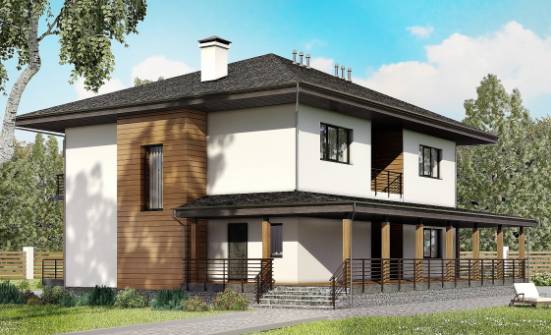 245-001-П Проект двухэтажного дома, уютный коттедж из газобетона Геленджик | Проекты домов от House Expert