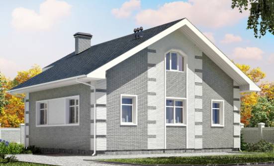 115-001-Л Проект двухэтажного дома с мансардным этажом, современный загородный дом из арболита Геленджик | Проекты домов от House Expert