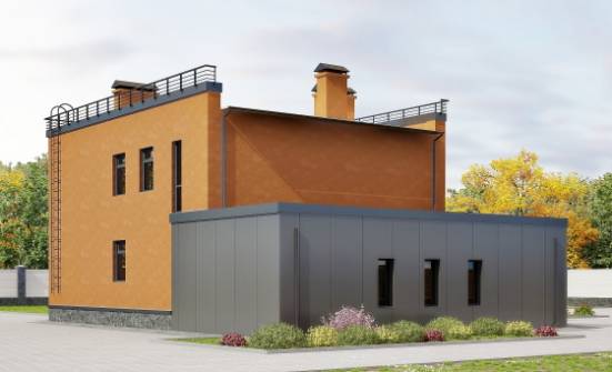 260-002-Л Проект двухэтажного дома и гаражом, уютный коттедж из блока Геленджик | Проекты домов от House Expert