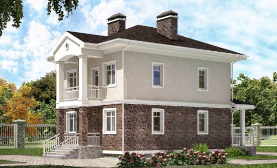 120-001-Л Проект трехэтажного дома, классический домик из теплоблока Геленджик | Проекты домов от House Expert