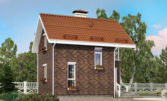 045-001-Л Проект двухэтажного дома мансардой, недорогой дом из арболита Геленджик | Проекты домов от House Expert