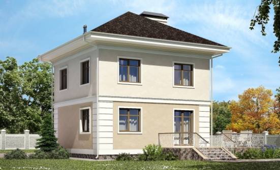 090-003-Л Проект двухэтажного дома, доступный загородный дом из бризолита Геленджик | Проекты домов от House Expert
