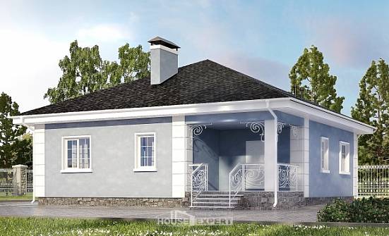 100-001-П Проект одноэтажного дома, простой дом из бризолита Геленджик | Проекты домов от House Expert