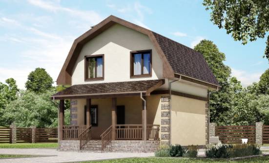 070-004-П Проект двухэтажного дома с мансардным этажом, маленький домик из теплоблока Геленджик | Проекты домов от House Expert