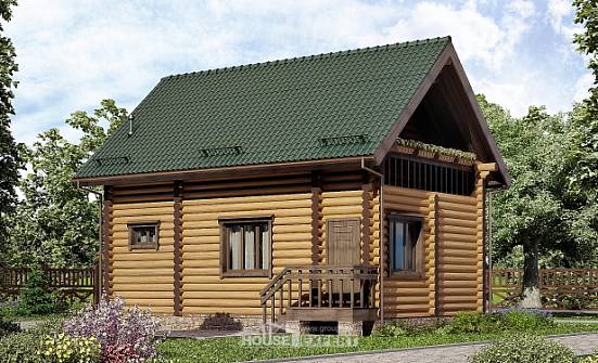 080-003-П Проект двухэтажного дома с мансардой, красивый домик из дерева Геленджик | Проекты домов от House Expert