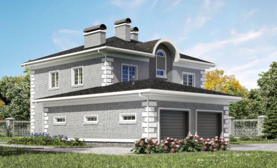 245-004-Л Проект двухэтажного дома и гаражом, уютный домик из кирпича Геленджик | Проекты домов от House Expert