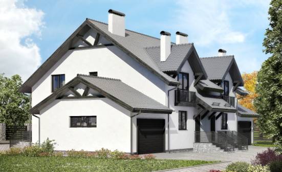 290-003-П Проект двухэтажного дома с мансардой, красивый загородный дом из поризованных блоков Геленджик | Проекты домов от House Expert