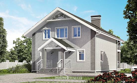 150-007-П Проект двухэтажного дома мансардой, классический домик из арболита Геленджик | Проекты домов от House Expert