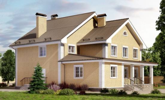 320-003-Л Проект двухэтажного дома, современный коттедж из пеноблока Геленджик | Проекты домов от House Expert