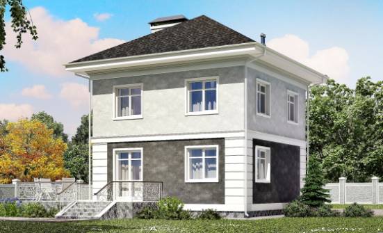 090-003-П Проект двухэтажного дома, бюджетный домик из пеноблока Геленджик | Проекты домов от House Expert