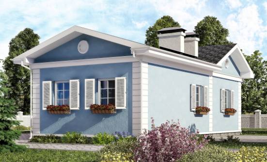 090-004-П Проект одноэтажного дома, бюджетный дом из теплоблока Геленджик | Проекты домов от House Expert