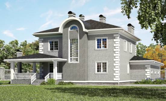245-004-Л Проект двухэтажного дома и гаражом, уютный домик из кирпича Геленджик | Проекты домов от House Expert