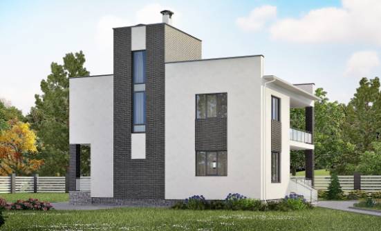 225-001-П Проект двухэтажного дома, уютный дом из пеноблока Геленджик | Проекты домов от House Expert