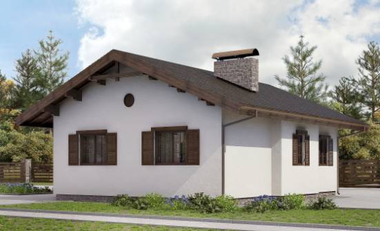 090-002-П Проект одноэтажного дома, небольшой домик из кирпича Геленджик | Проекты домов от House Expert