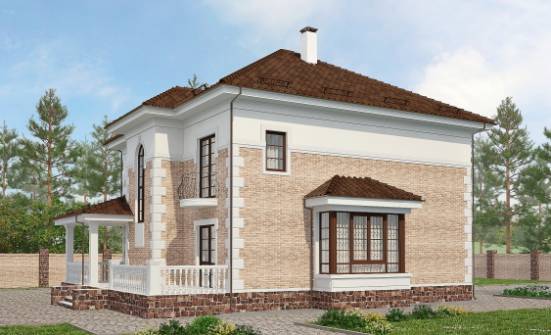 220-008-П Проект двухэтажного дома, классический дом из кирпича Геленджик | Проекты домов от House Expert