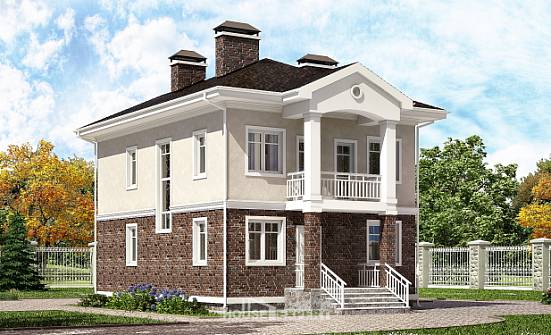 120-001-Л Проект трехэтажного дома, классический домик из теплоблока Геленджик | Проекты домов от House Expert
