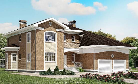 335-002-П Проект двухэтажного дома и гаражом, огромный дом из кирпича Геленджик | Проекты домов от House Expert