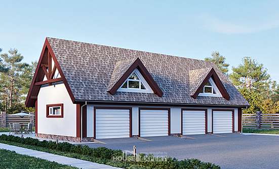 145-002-Л Проект гаража из пеноблока Геленджик | Проекты домов от House Expert