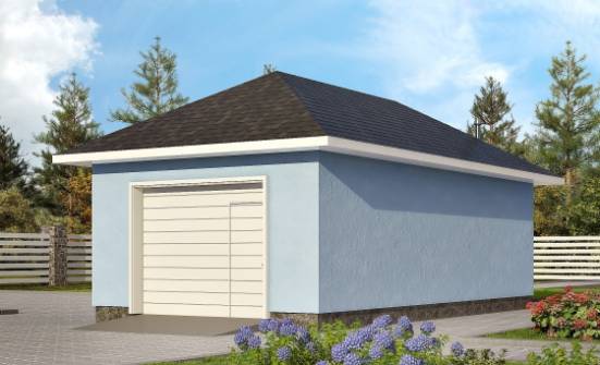040-001-Л Проект гаража из блока Геленджик | Проекты одноэтажных домов от House Expert
