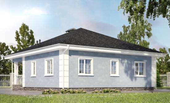 100-001-П Проект одноэтажного дома, простой дом из бризолита Геленджик | Проекты домов от House Expert