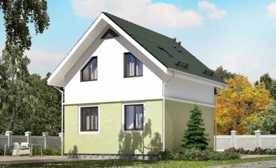 070-001-П Проект двухэтажного дома мансардой, простой дом из керамзитобетонных блоков Геленджик | Проекты домов от House Expert