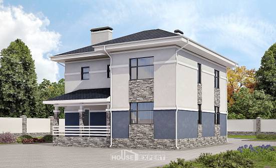 150-014-Л Проект двухэтажного дома, экономичный домик из поризованных блоков Геленджик | Проекты домов от House Expert